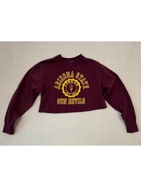 ASU / Arizona State University Blue 84 Women's Cropped NCAA Sweatshirt